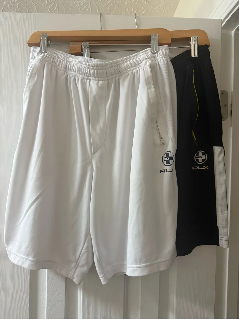 Lot of 2 Ralph Lauren RLX Performance Tech Shorts Mens XL Black White Athletic